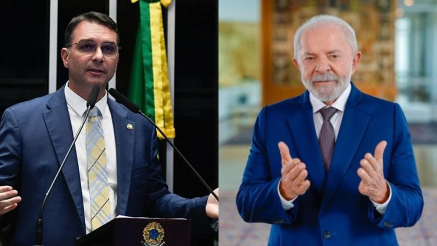 Presidente da República, Luiz Inácio Lula da Silva (Foto: Ricardo Stuckert / PR) - Senador Flávio Bolsonaro (Foto: Jefferson Rudy/Agência Senado)