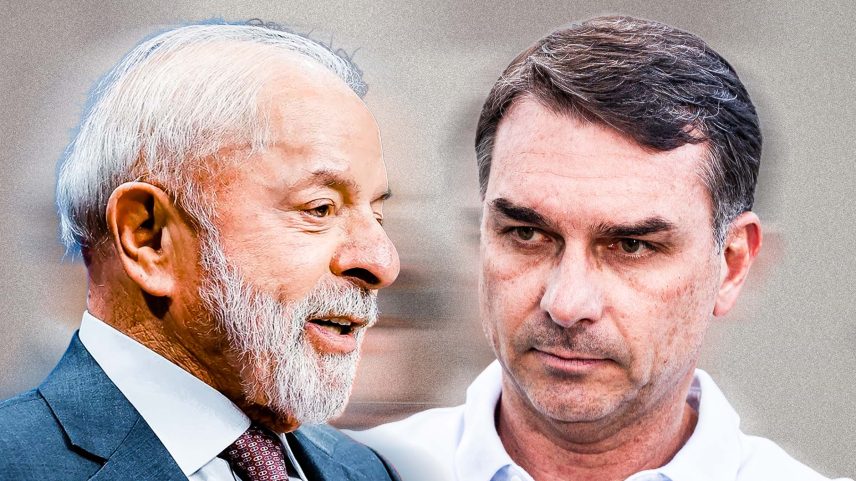 Lula e Flávio Bolsonaro