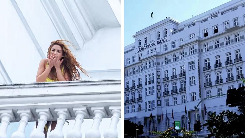 Shakira está hospedada no hotel Copacabana Palace, na Zona Sul do Rio — Foto: JC Pereira / Ag News e Stephanie Rodrigues/ g1