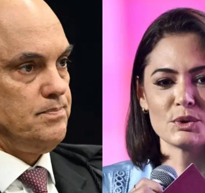 Gesto de Michelle com Moraes irrita bolsonaristas