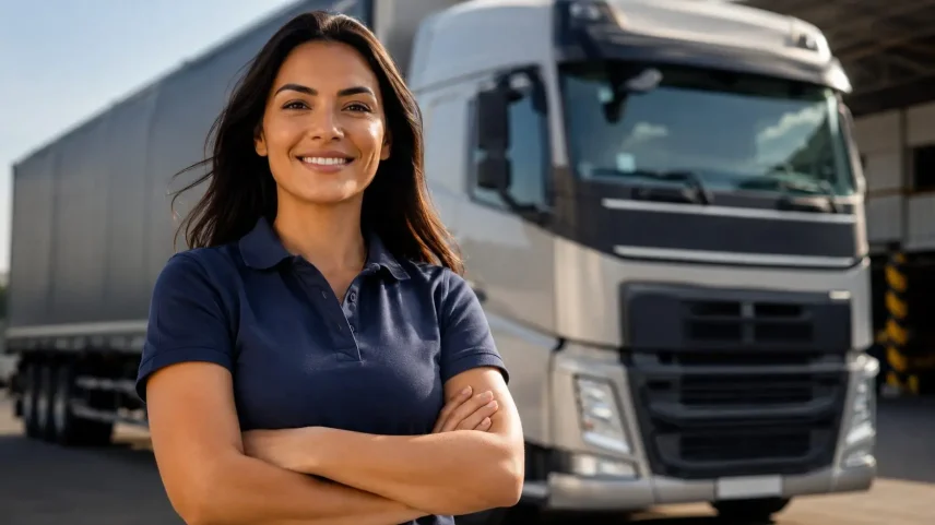 Profissional do transporte de cargas simboliza o avanço da presença feminina no setor, que amplia contratações e abre espaço para liderança. (Foto: Divulgação)