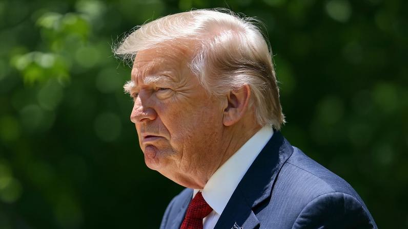US President Donald Trump speaks during a Mother's Day luncheon in the Rose Garden of the White House in Washington, DC, on May 8, 2026. (Photo by Jim WATSON / AFP)
