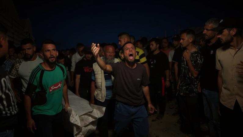 Desde 10 de outubro, uma frágil trégua patrocinada pelos EUA em Gaza interrompeu em grande parte os combates entre as forças israelenses e o Hamas, mas ambos os lados alegam violações frequentes. Na foto, homens palestinos carregam o corpo de uma vítima no local de um ataque israelense que atingiu um veículo em Khan Yunis, no sul da Faixa de Gaza, em 26 de maio de 2026