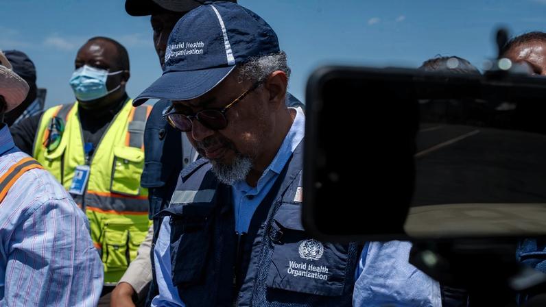 O Diretor-Geral da Organização Mundial da Saúde (OMS), Tedros Adhanom Ghebreyesus, chega a Bunia, no leste da República Democrática do Congo
