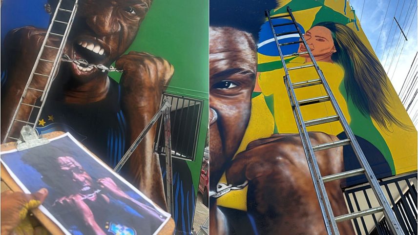 Influenciadora apagada de mural após término de Virginia e Vini Jr.