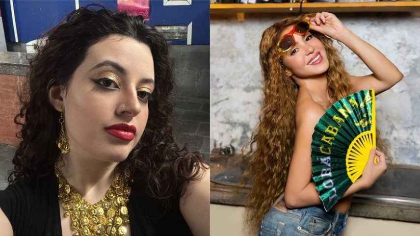 Fã de Shakira aprendeu dança do ventre, deixou de alisar o cabelo e conseguiu emprego em espanhol — Foto: Arquivo pessoal/Reprodução/Instagram