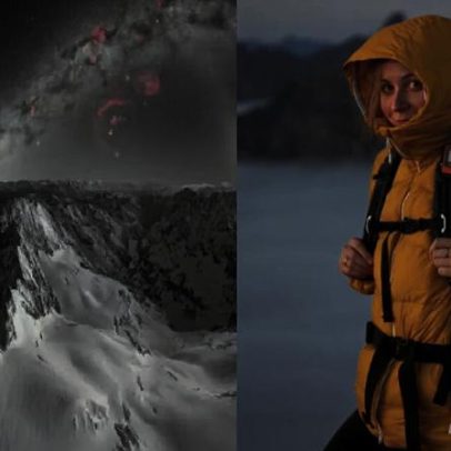 Fotógrafa registra raro fenômeno da Via Láctea em -28°C nos Alpes