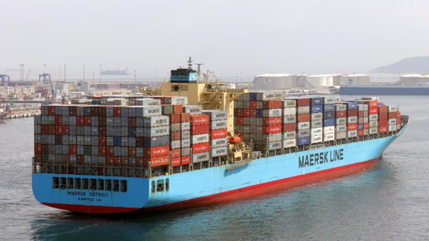 Navio porta-contêiners Maersk Detroit — Foto: Reprodução