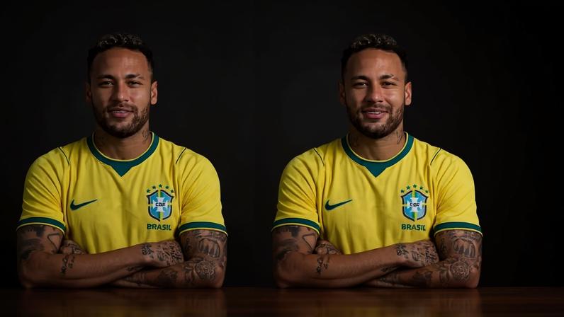 Neymar Jr em card de divulgação após convocação por Ancelotti — Foto: Divulgação/CBF