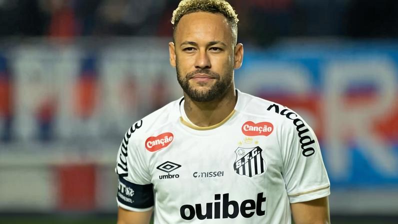 Neymar em treino do Santos