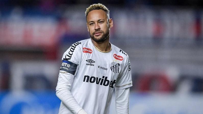 Neymar, do Santos, na partida contra o San Lorenzo pela Copa Sul-Americana