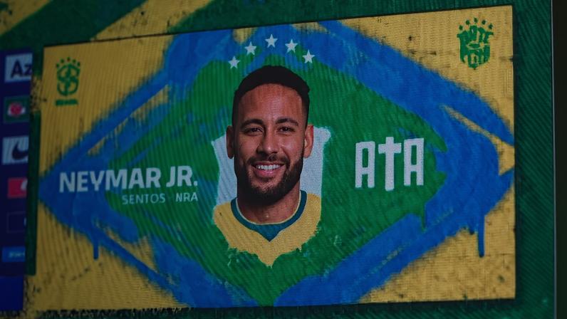Neymar é anunciado durante a convocação da Seleção Brasileira para a Copa do Mundo de 2026 (Foto: Márcio Iannacca / Lance!)