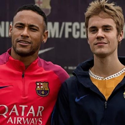Neymar relembra susto do pai com Bieber andando de skate na mansão dos EUA