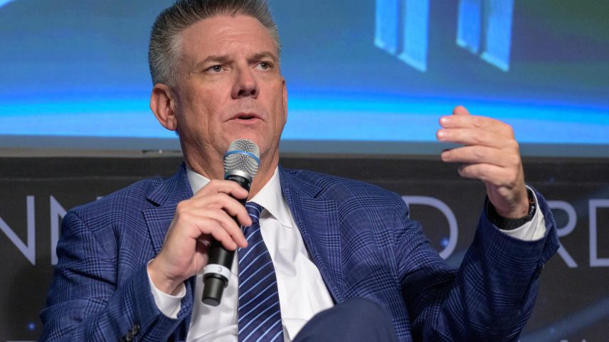 During his tenure as chief of staff, NASA’s Brian Hughes is seen during a NASA town hall event, Wednesday, June 25, 2025, at the NASA Headquarters Mary W. Jackson Building in Washington.