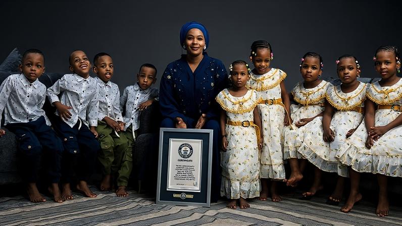 Nônuplos completam 5 anos — Foto: Guinness World Records