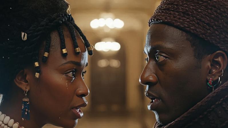 Kênia (Nikolly Fernandes) e Dumi (Licínio Januário) em cena da novela 'A Nobreza do Amor'