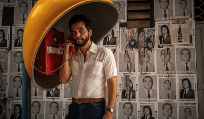 Wagner Moura em pôster do filme "O Agente Secreto"