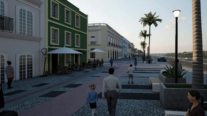 Projeto de revitalização da orla de Paranaguá terá investimento de R$ 50 milhões. (Foto: Ricardo Amaral/Arquitetos Associados )