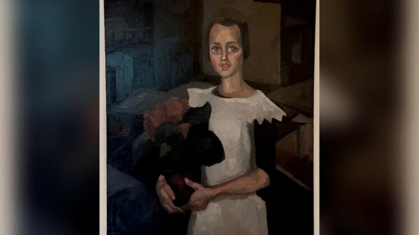 imagem colorida 'Retrato de uma Jovem' do artista holandês Toon Kelder, obra de arte roubada da coleção Goudstikker pelos nazistas e descoberta na casa dos descendentes de um colaborador holandês da SS