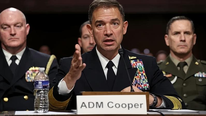 O Almirante Brad Cooper, Comandante do Comando Central dos EUA (CENTCOM), depõe durante uma audiência do Comitê de Serviços Armados do Senado no Edifício de Escritórios do Senado Dirksen, no Capitólio, em 14 de maio de 2026, em Washington, DC