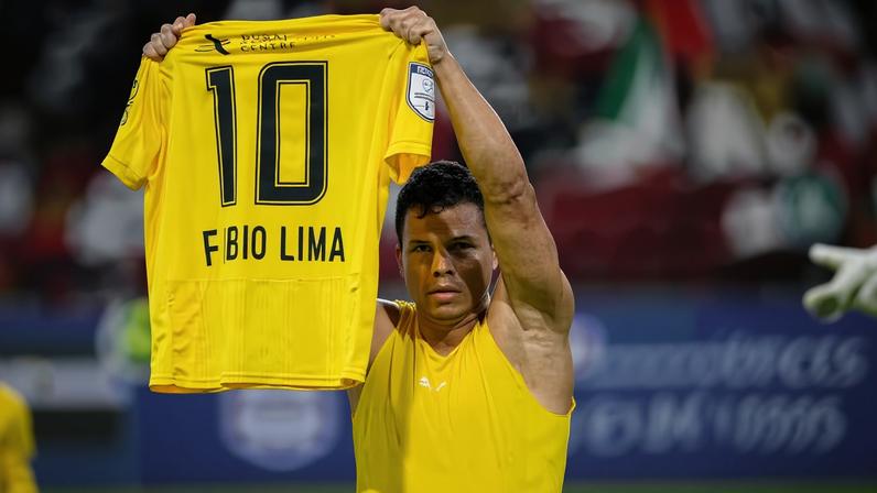 Fábio Lima chegou ao 184° gol com o Al Wasl e se tornou o 2° maior goleador da liga dos Emirados Árabes — Foto: Divulgação/Al Wasl