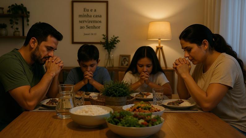Oração entre pais e filhos não é rotina na maioria dos lares