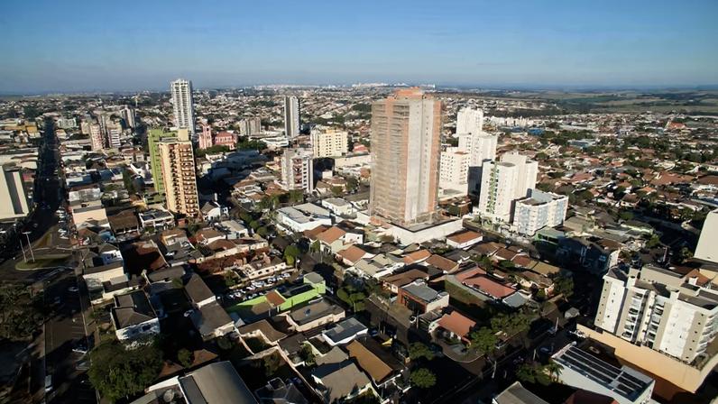 Vista aérea de Cambé PR, na Região Metropolitana de Londrina. Crédito: Prefeitura de Cambé.