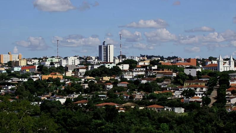Vista aérea de Arcos MG, no Centro-Oeste de Minas Gerais
