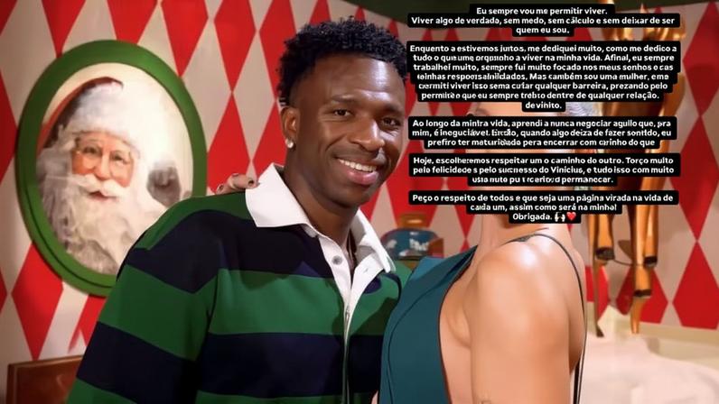 Virginia anuncia fim de relacionamento com Vini Jr. — Foto: Reprodução/Instagram de Virginia