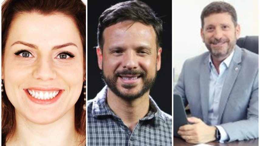 Os autores Monica Sapucaia Machado, Israel Batista e Celso Niskier