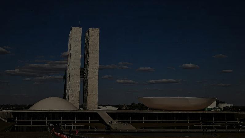 Vista do Palácio do Congresso Nacional, em Brasília, onde funcionam a Câmara dos Deputados e o Senado Federal
