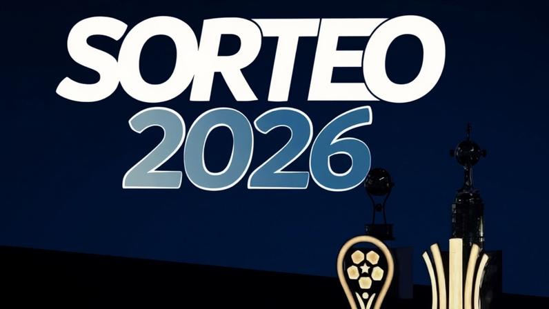 Palco do sorteio da Libertadores e da Sul-Americana 2026