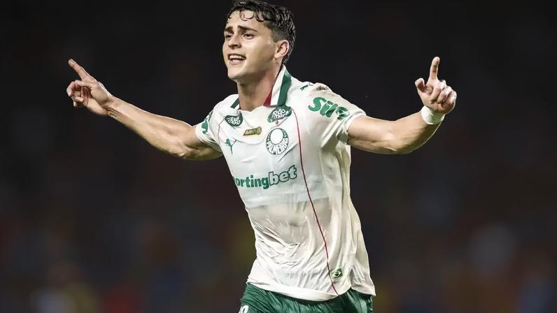 Ramon Sosa (Palmeiras) celebrando seu gol contra o Remo, no dia 10.05.2026.