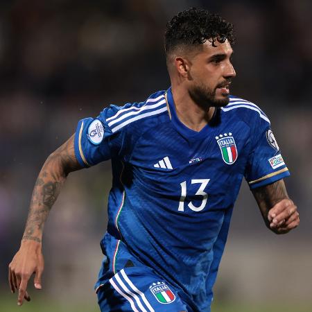 Palmieri com a camisa da seleção italiana na qualificação para a Euro de 2024