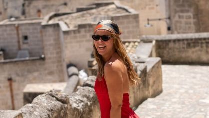 Atriz está em viagem na Itália