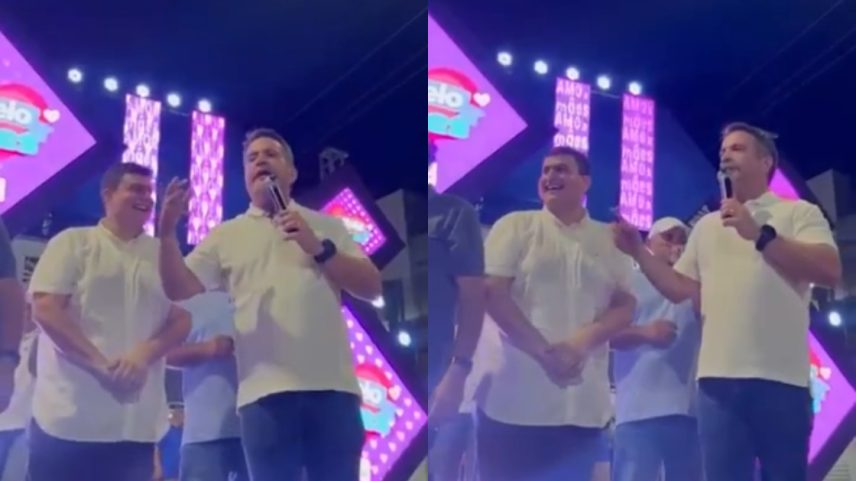 Paulo Dantas durante evento de Dia das Mães em Maceió. Foto: reprodução