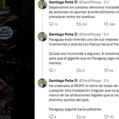 Presidente do Paraguai ordena retirada de telões envolvendo Bolsonaro