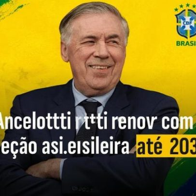 CBF prevê gastar cerca de R$ 400 milhões com Ancelotti após renovação