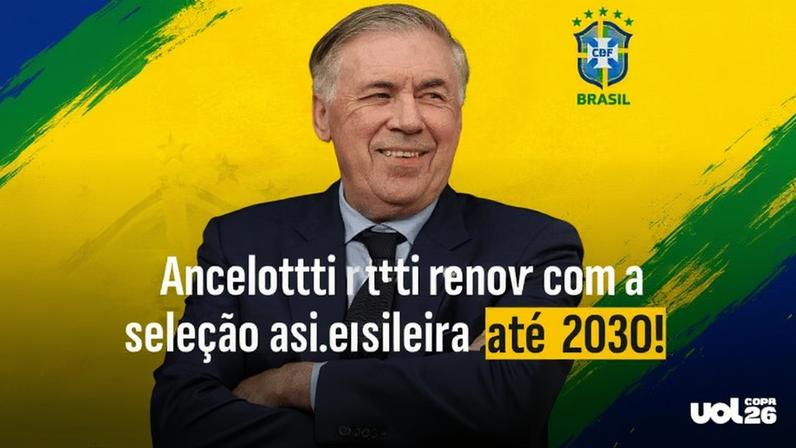 Pg 1 - Ancelotti renova com a seleção brasileira até 2030