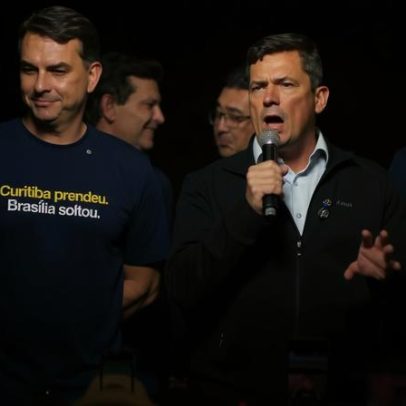 Moro lança pré-candidatura no Paraná ao lado de Flávio Bolsonaro