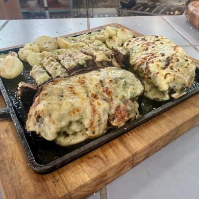 Picanha com crosta de queijo criada por Thiago Oliveira