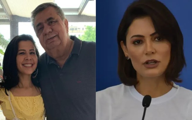Hortencia e Jorge Picciani e Michelle Bolsonaro