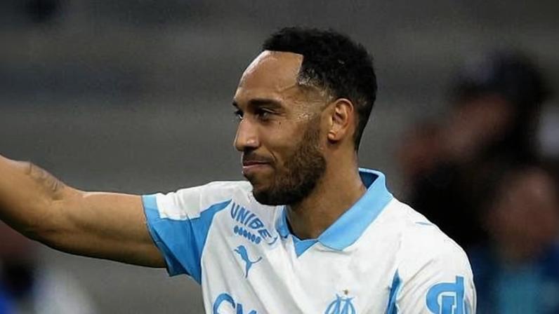 Pierre-Emerick Aubameyang em atuação pelo Olympique de Marseille