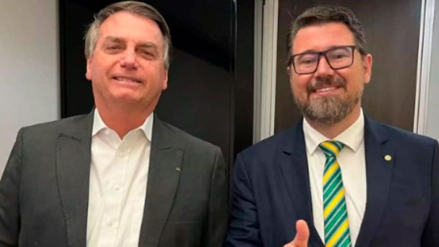 ELEIÇÕES - Bolsonaro e o deputado federal, Marcos Pollon