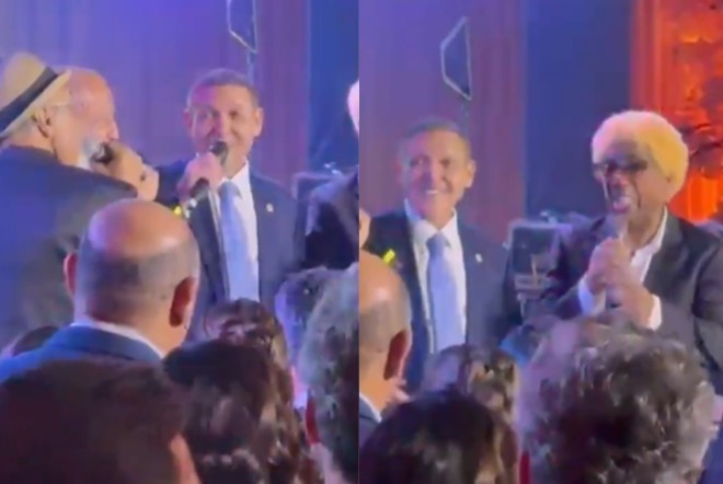 Nunes Marques canta ao lado de Jorge Aragão e Ivo Meirelles na festa da posse no TSE