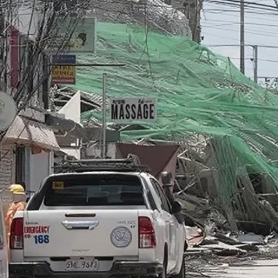 Idoso de 65 anos morre em desabamento de prédio nas Filipinas