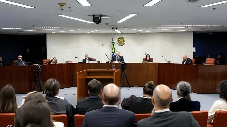 A Primeira Turma do STF durante o julgamento do caso Marielle
