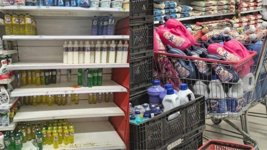 Carrinho de supermecado armazenava produtos do lote suspenso