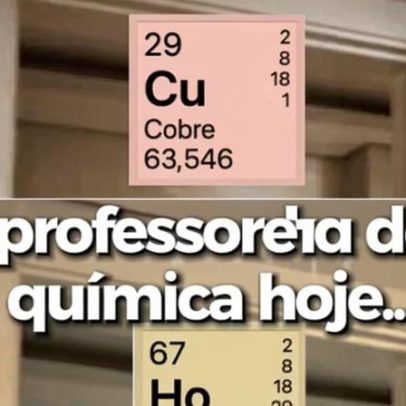 Cu deixa de ser o agente do caos em aulas de química e é substituído por Ho (67)