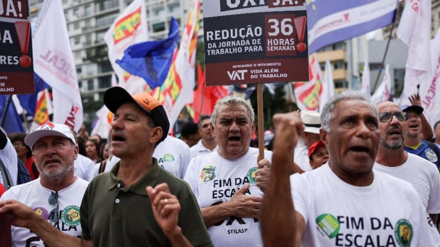Protesto em SP pelo fim da escala 6x1